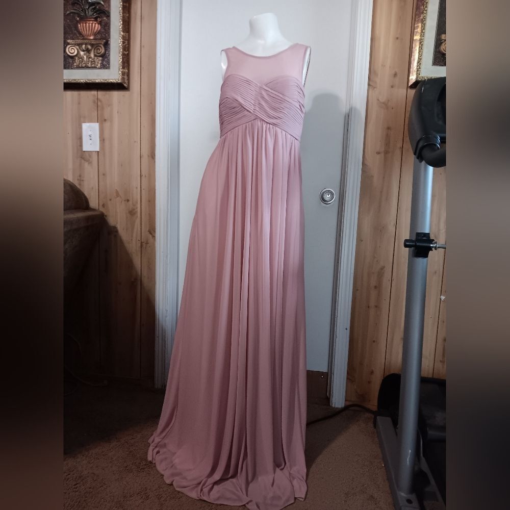 Birdy GreyโPink Ruched Maxi Gown Size S